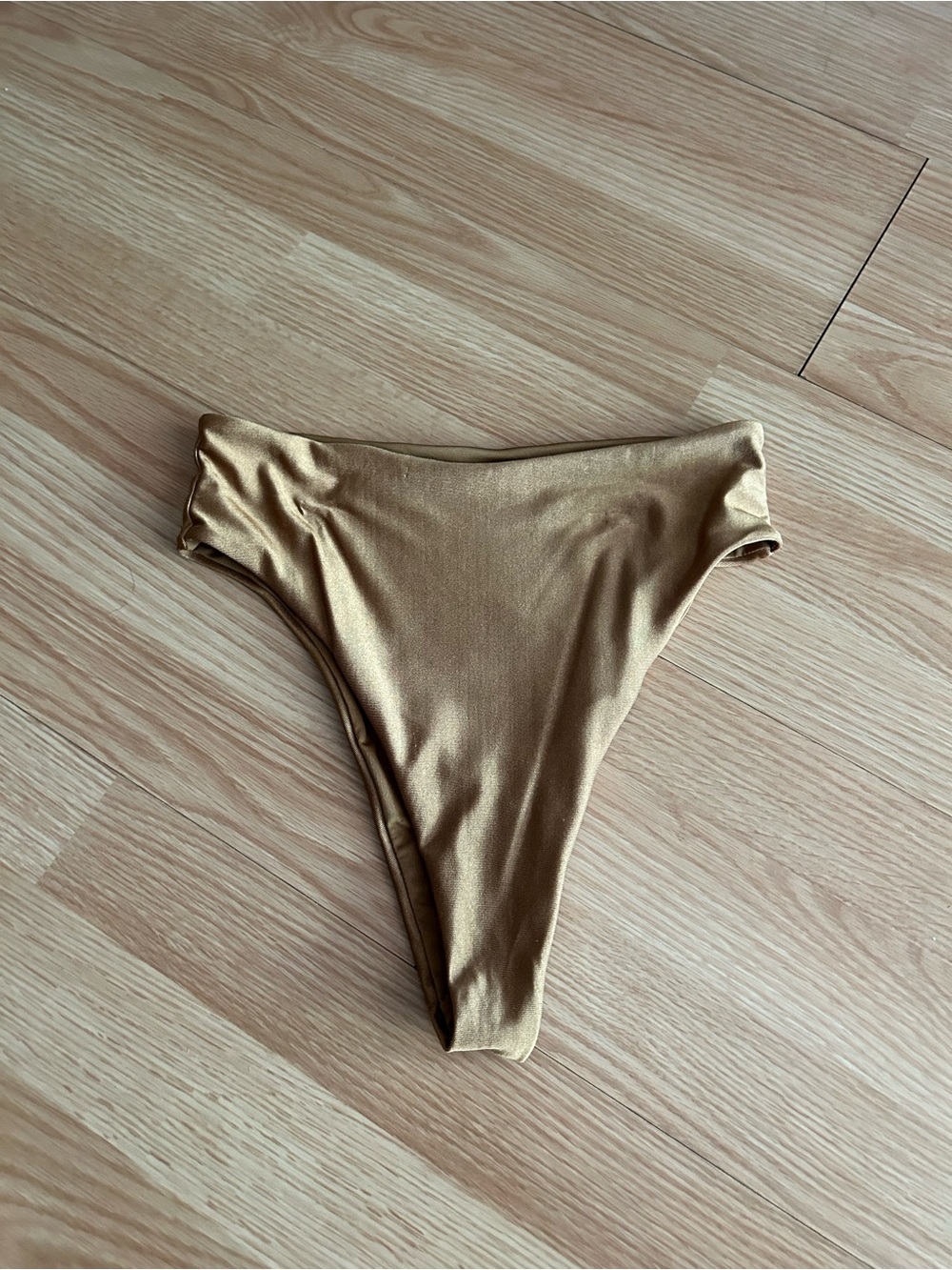 Peppermayo Gold High Waisted Bikini Bottom Size 6